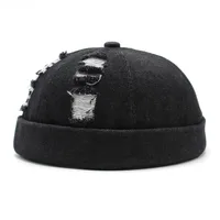 Unisex Chinoiserie Vintage Style Solid Color Beanie Hat main image 2
