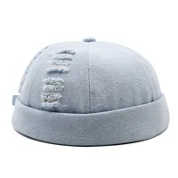 Unisex Chinoiserie Vintage Style Solid Color Beanie Hat main image 5