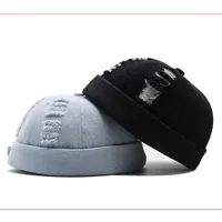 Unisex Chinoiserie Vintage Style Solid Color Beanie Hat main image 1