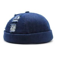 Unisex Chinoiserie Vintage Style Solid Color Beanie Hat main image 4