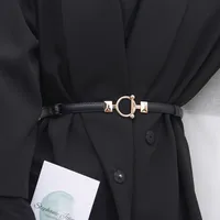 Simple Style Color Block Imitation Leather Alloy Patchwork Women's Leather Belts main image 2