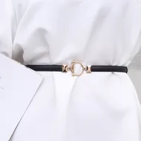 Simple Style Color Block Imitation Leather Alloy Patchwork Women's Leather Belts main image 5