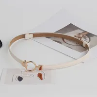 Simple Style Color Block Imitation Leather Alloy Patchwork Women's Leather Belts sku image 4