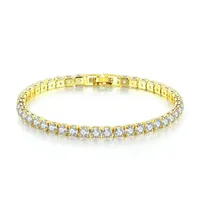 Elegant Streetwear Solid Color Copper Plating Inlay Rhinestones Tennis Bracelet sku image 7