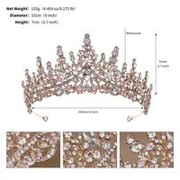 New Retro Luxury Full Diamond Alloy Crown Wedding Dress Wholesale Nihaowholesale sku image 5
