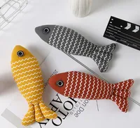 Cute Plush Simulation Fish Cat Teaser Toy main image 3
