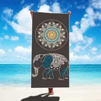 Retro Vacation Flower Elephant Beach Towels main image 2