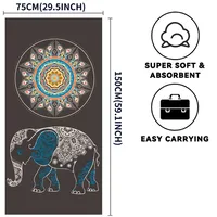 Retro Vacation Flower Elephant Beach Towels main image 4