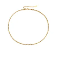 Stainless Steel 14K Gold Plated Fashion Plating U Shape Necklace sku image 6