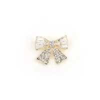 Simple Style Insect Flower Bow Knot Alloy Inlay Zircon Women's Brooches main image 2