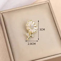 Simple Style Insect Flower Bow Knot Alloy Inlay Zircon Women's Brooches sku image 4