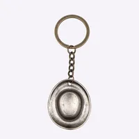 Retro Oval Alloy Keychain sku image 1