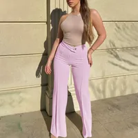 Women's Daily Street Casual Solid Color Full Length Straight Pants main image 4