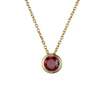 Stainless Steel 14K Gold Plated Fashion Diamond Geometric Rhinestones Necklace sku image 37