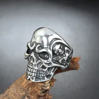 Commute Skull Titanium Steel Stoving Varnish None None Men'S Rings main image 1