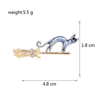 Elegant Cute Lady Cat Alloy Inlay Rhinestones Women's Brooches main image 2