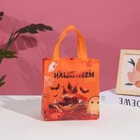 Printed Non-Woven Fabric Handbag Halloween Gift Packaging Bag Party Candy Non-Woven Bag Eco-Friendly And Durable Shopping Bag sku image 5