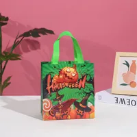 Printed Non-Woven Fabric Handbag Halloween Gift Packaging Bag Party Candy Non-Woven Bag Eco-Friendly And Durable Shopping Bag sku image 4