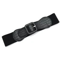 Elegant Solid Color Pu Leather Elastic Band Women's Corset Belts main image 2