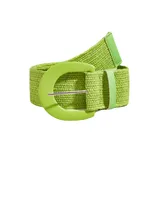 Original Design Solid Color Pp Grass Pu Leather Women's Woven Belts main image 2