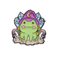 Cartoon Style Cute Animal Cartoon Frog Alloy Stamping Stoving Varnish Plating Unisex Cartoon Pinback Badge Brooches Collar Pin sku image 122
