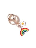 Cute Rainbow Poached Egg Alloy Bag Pendant Keychain main image 3