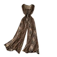 Women's Party Street Sexy Leopard Full Length Jumpsuits main image 4