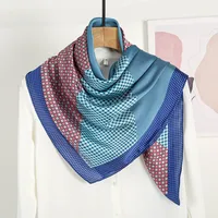 Women's Ethnic Style Sweet Color Block Satin Printing Scarf main image 1
