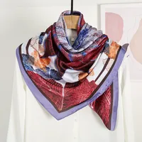 Women's Ethnic Style Sweet Color Block Satin Printing Scarf sku image 13