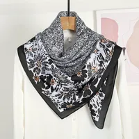 Women's Ethnic Style Sweet Color Block Satin Printing Scarf sku image 16