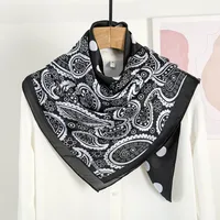 Women's Ethnic Style Sweet Color Block Satin Printing Scarf sku image 3