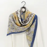Women's Ethnic Style Sweet Color Block Satin Printing Scarf sku image 28