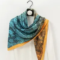 Women's Ethnic Style Sweet Color Block Satin Printing Scarf main image 5