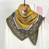 Women's Ethnic Style Sweet Color Block Satin Printing Scarf sku image 1