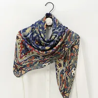 Women's Ethnic Style Sweet Color Block Satin Printing Scarf sku image 9
