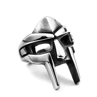 Retro Punk Mask Alloy Plating Silver Plated Men's Rings main image 1