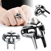 Retro Punk Mask Alloy Plating Silver Plated Men's Rings main image 4