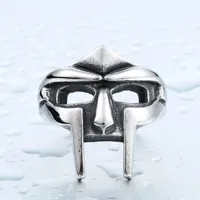 Retro Punk Mask Alloy Plating Silver Plated Men's Rings main image 3