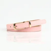 Sweet Simple Style Solid Color Pu Leather Alloy Women's Leather Belts sku image 4