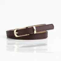 Sweet Simple Style Solid Color Pu Leather Alloy Women's Leather Belts sku image 10