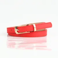 Sweet Simple Style Solid Color Pu Leather Alloy Women's Leather Belts sku image 6