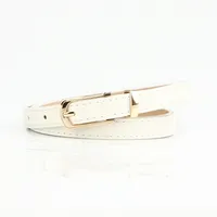 Sweet Simple Style Solid Color Pu Leather Alloy Women's Leather Belts sku image 3