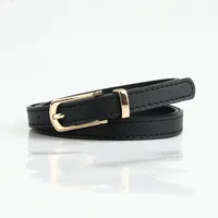 Sweet Simple Style Solid Color Pu Leather Alloy Women's Leather Belts sku image 9