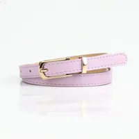 Sweet Simple Style Solid Color Pu Leather Alloy Women's Leather Belts sku image 5
