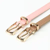 Sweet Simple Style Solid Color Pu Leather Alloy Women's Leather Belts main image 4