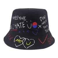 Unisex Commute Graffiti Flat Eaves Bucket Hat sku image 2