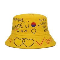 Unisex Commute Graffiti Flat Eaves Bucket Hat main image 2