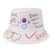 Unisex Commute Graffiti Flat Eaves Bucket Hat sku image 3