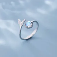 Simple Style Fish Tail Alloy Plating Silver Plated Women's Rings main image 3