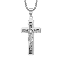 Punk Streetwear Cross Stainless Steel Alloy Gold Plated Silver Plated Men's Pendant Necklace main image 5